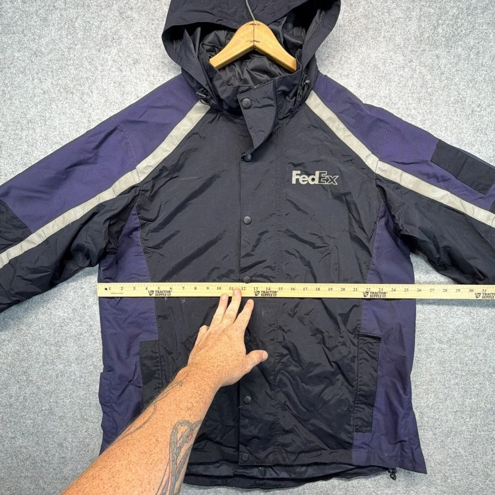 VTG Federal Express Jacket Mens XL Long Sleeve Full-Zip Windbreaker